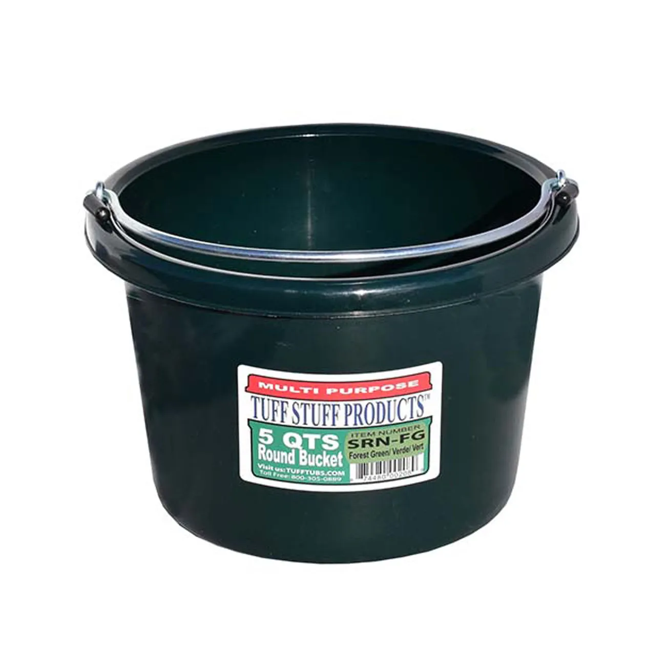 Tuff Stuff small round bucket 5 qts (Forest green)