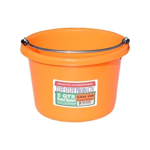Tuff Stuff small round bucket 5 qts (Orange)