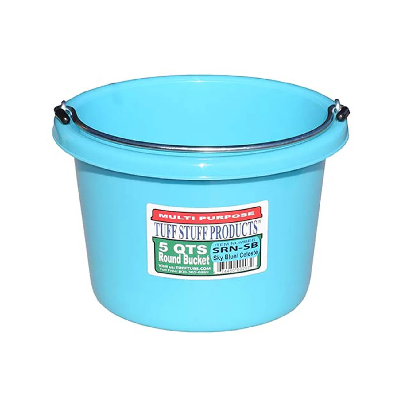 Tuff Stuff small round bucket 5 qts (Sky blue)