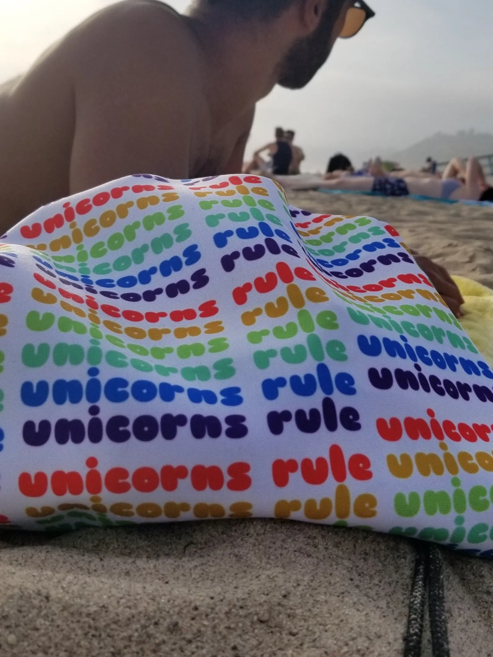 Unicorns Rule Drawstring Bag by Sovereign