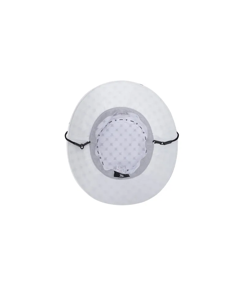 Unisex Monogram Pattern Bucket Hat - White