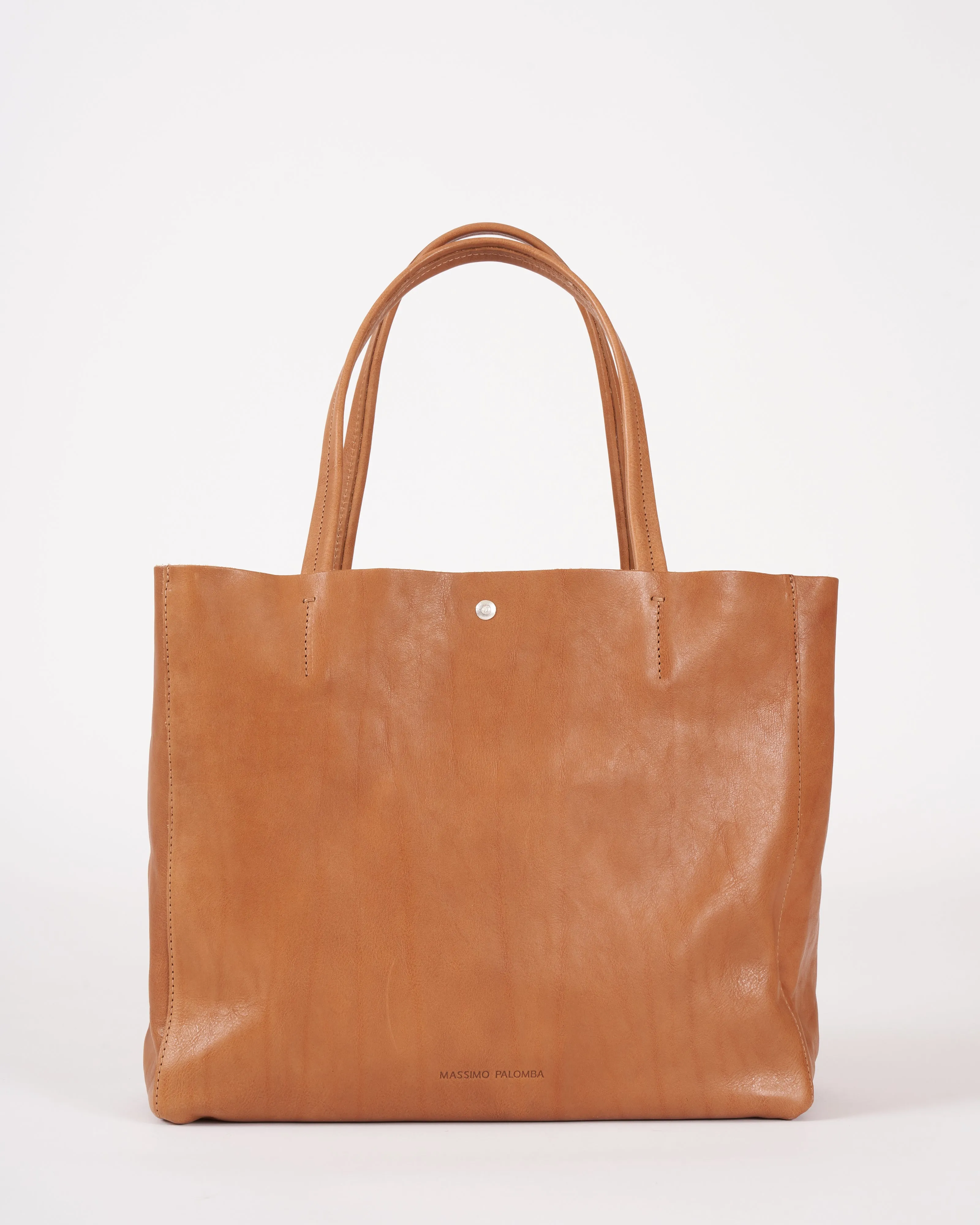 valerie tote bag - veg tan leather tabac