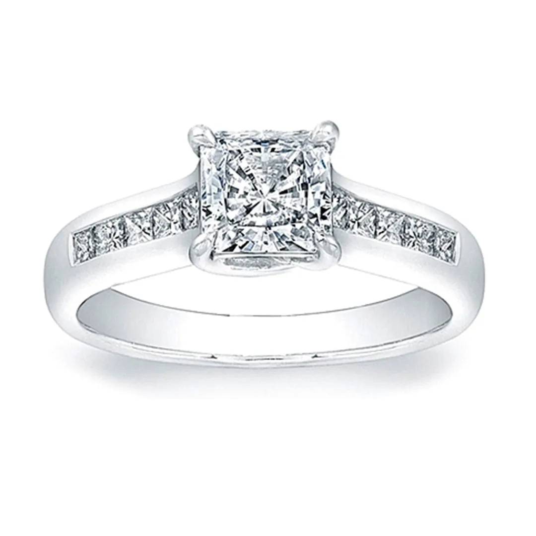 Vatche Channel-Set Princess Cut X Prong Diamond Engagement Ring