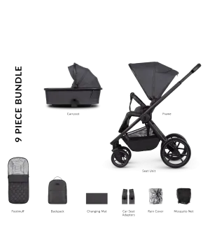 Venicci Tinum Edge 2in1 Pram - Charcoal