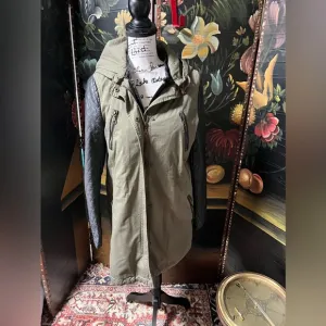 Victoria’s Secret Stylish Olive Green Jacket with Black Sleeves