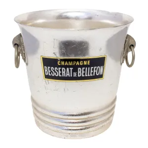 Vintage French Metal Ice Bucket | Besserat de Bellefon Label