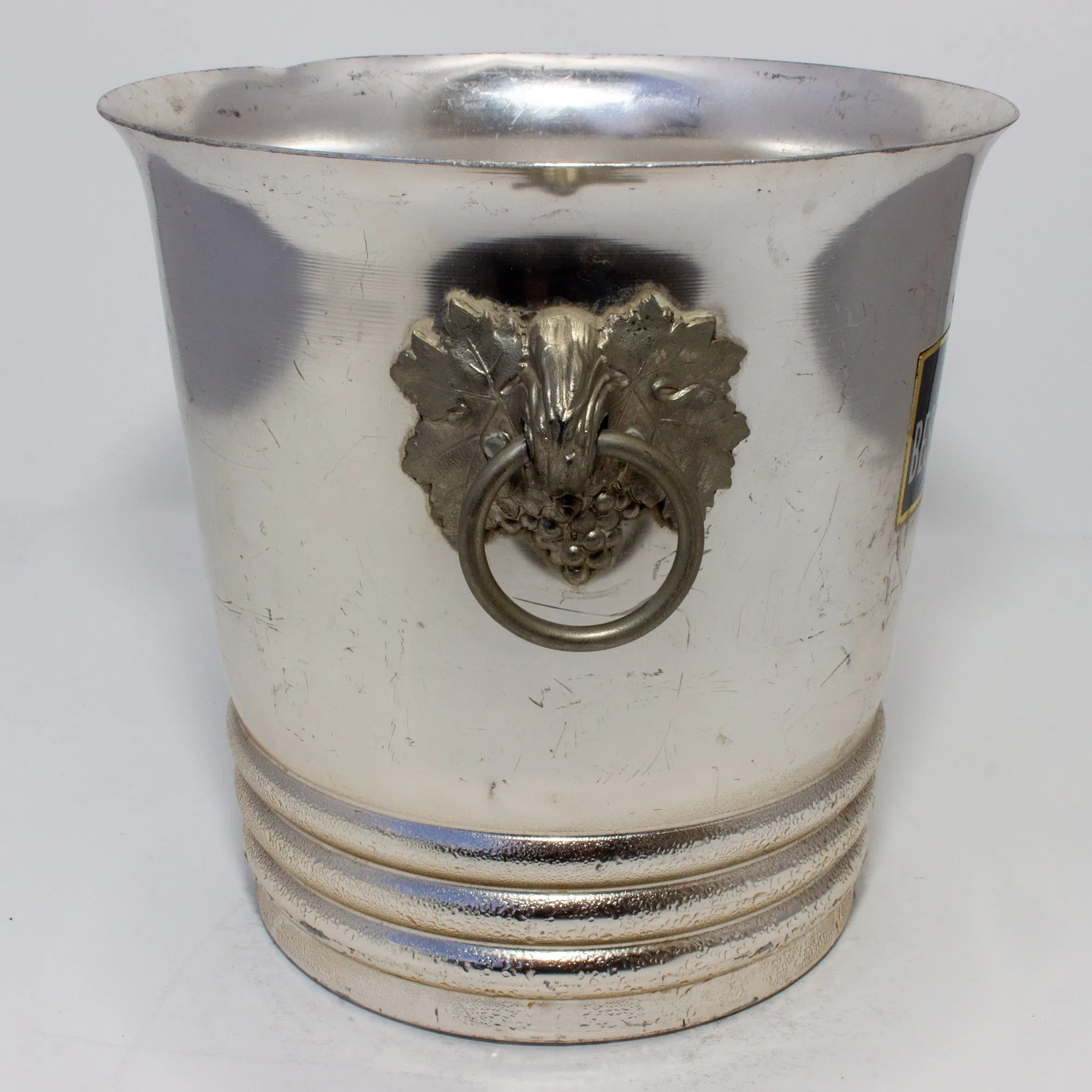 Vintage French Metal Ice Bucket | Besserat de Bellefon Label