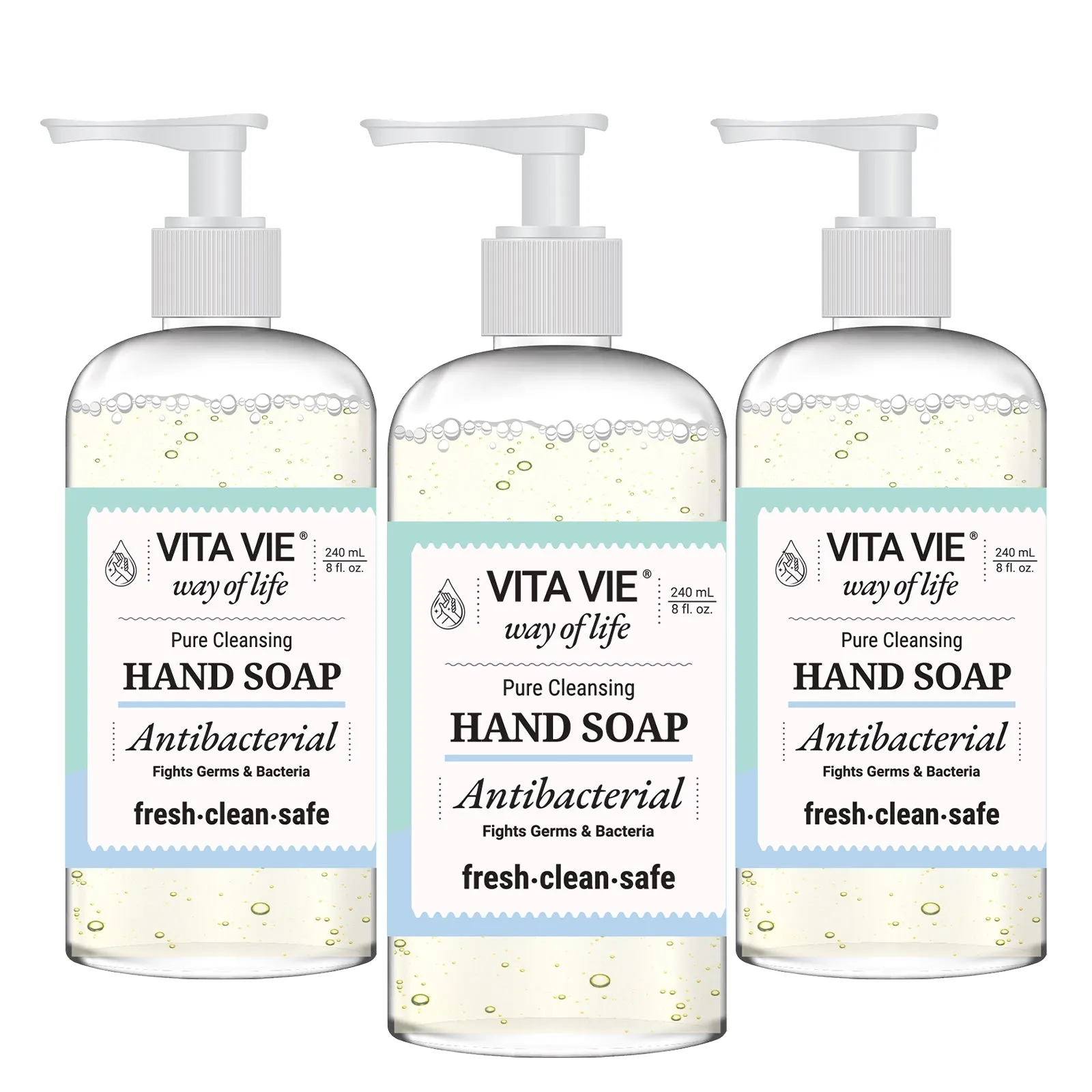Vita Vie Antibacterial Hand Soap, 8 oz