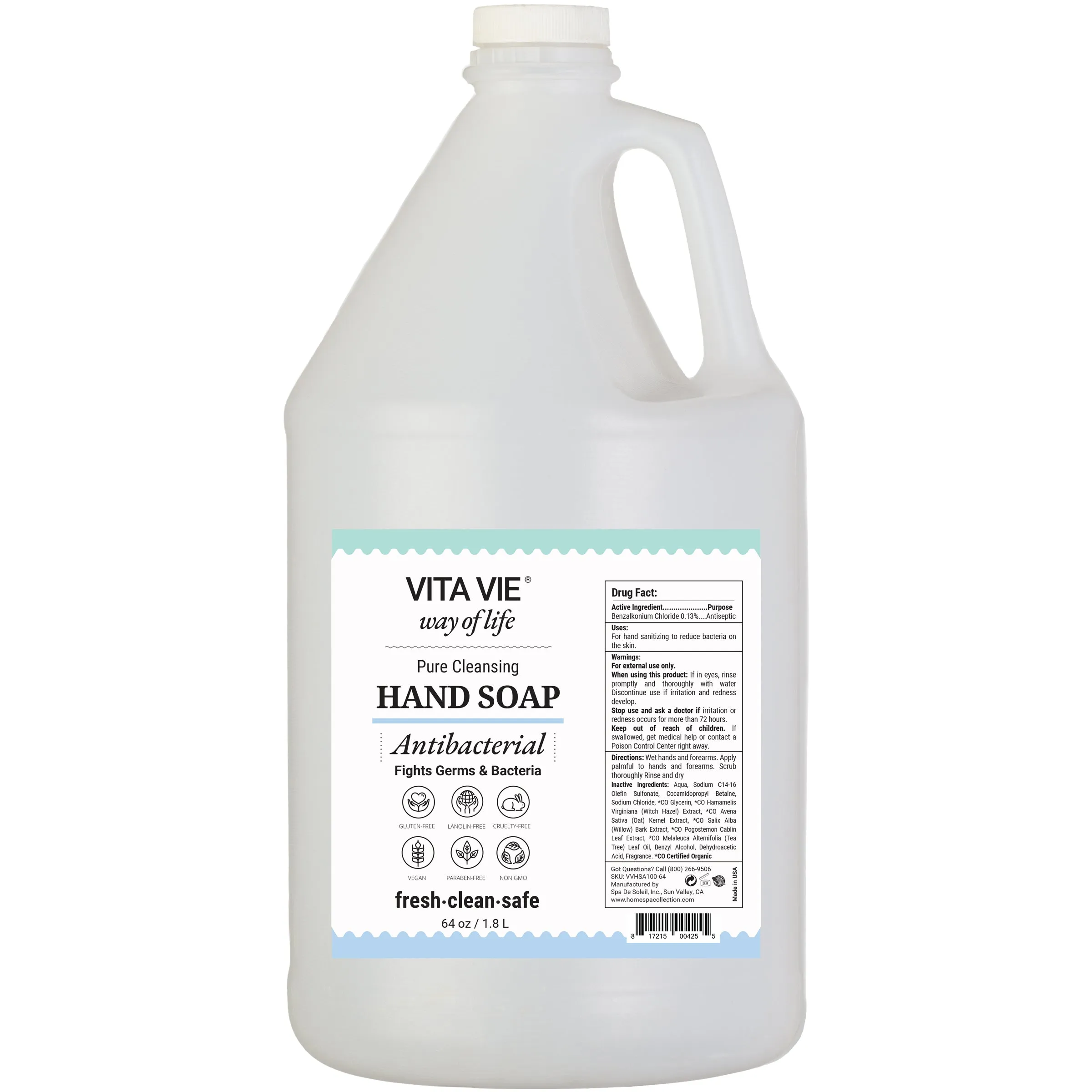 Vita Vie Antibacterial Hand Soap, 8 oz