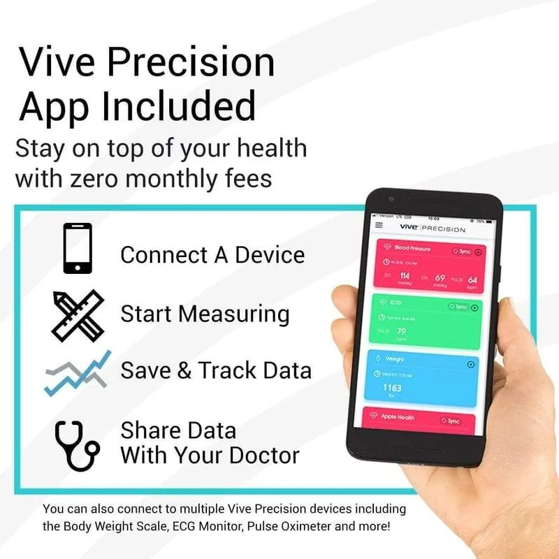 Vive Health Digital Scale Compatible with Smart Devices