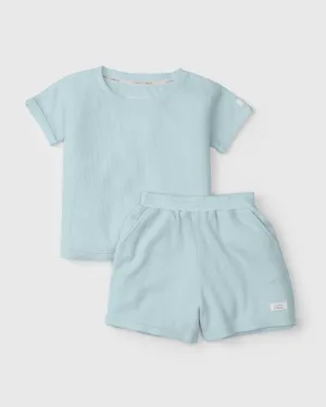 Waffle Top & Bottom Set - Sea Glass