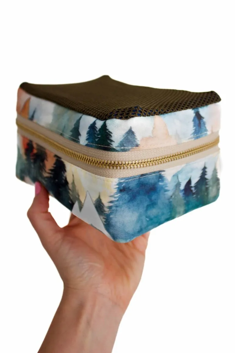 Watercolor Moose Mini Luggage Cube