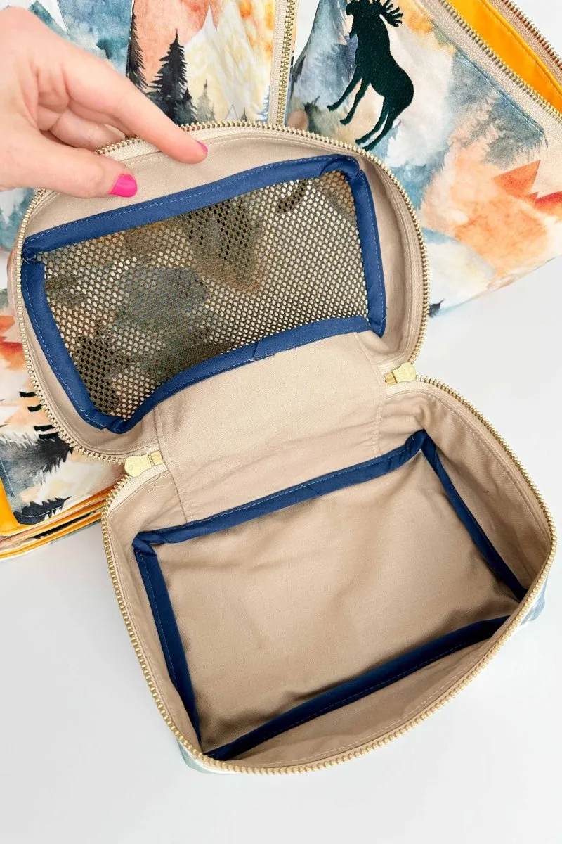 Watercolor Moose Mini Luggage Cube