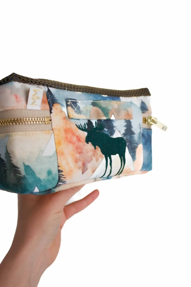 Watercolor Moose Mini Luggage Cube