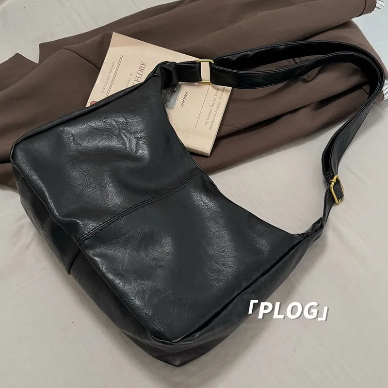 Women's Solid Color Shoulder Bag