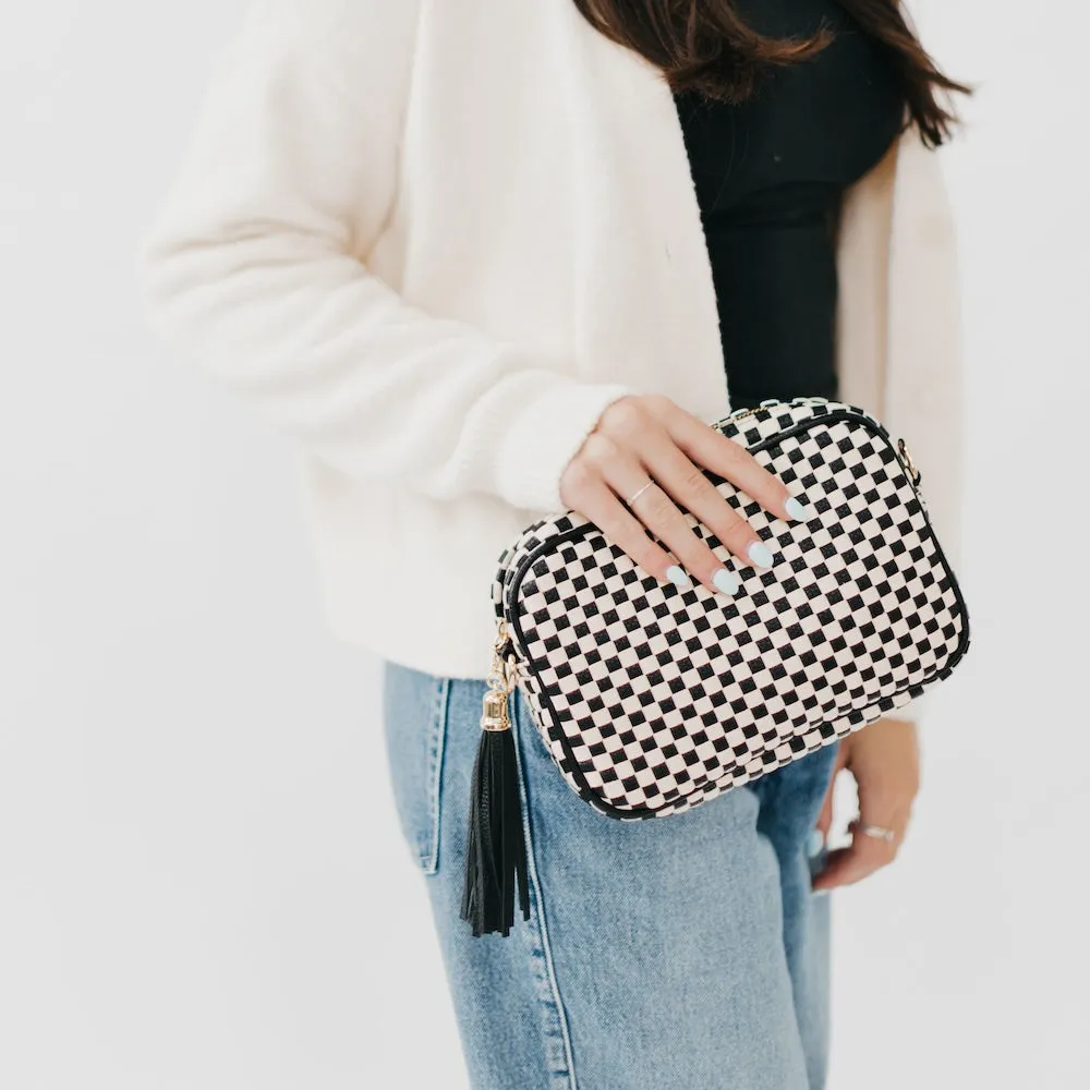 Woven Willow Camera Crossbody Bag by Pretty Simple