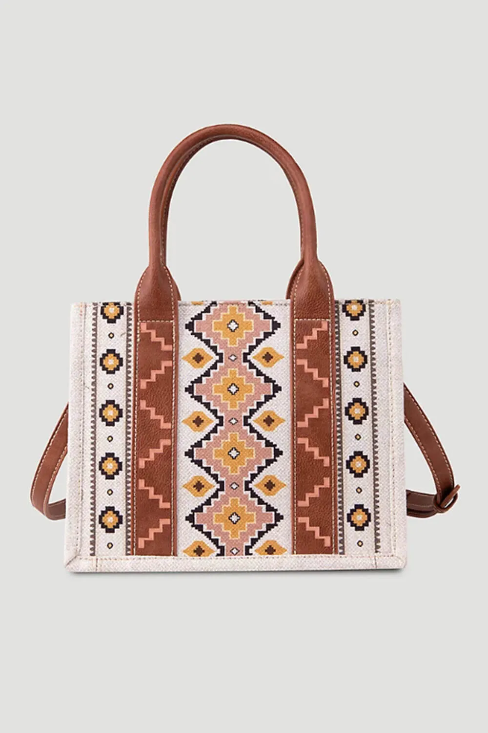 Wrangler Crossbody Tote Bag for Women in Pink/Yellow | WG2202-8120SCF