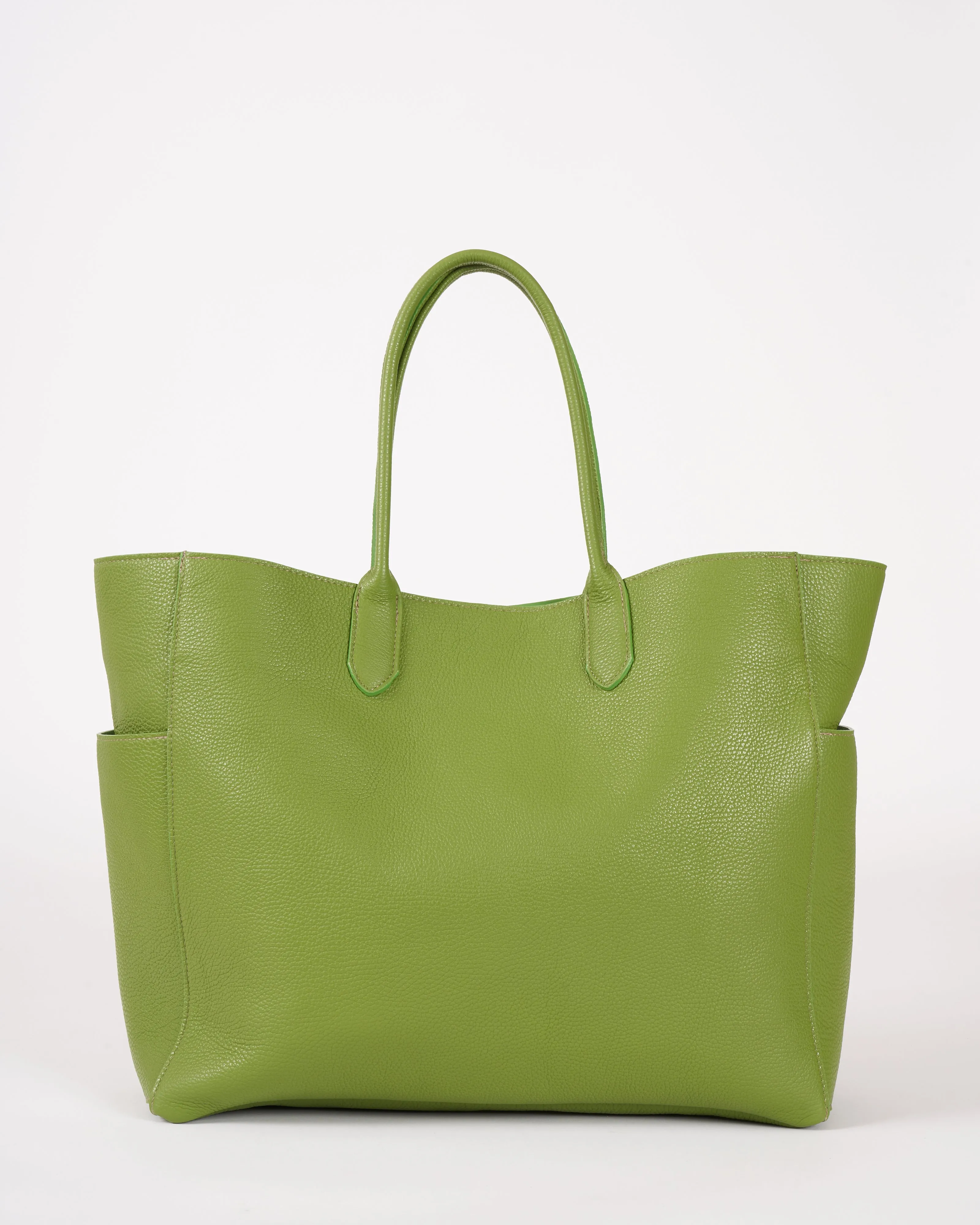 xl pocket tote - leaf calf