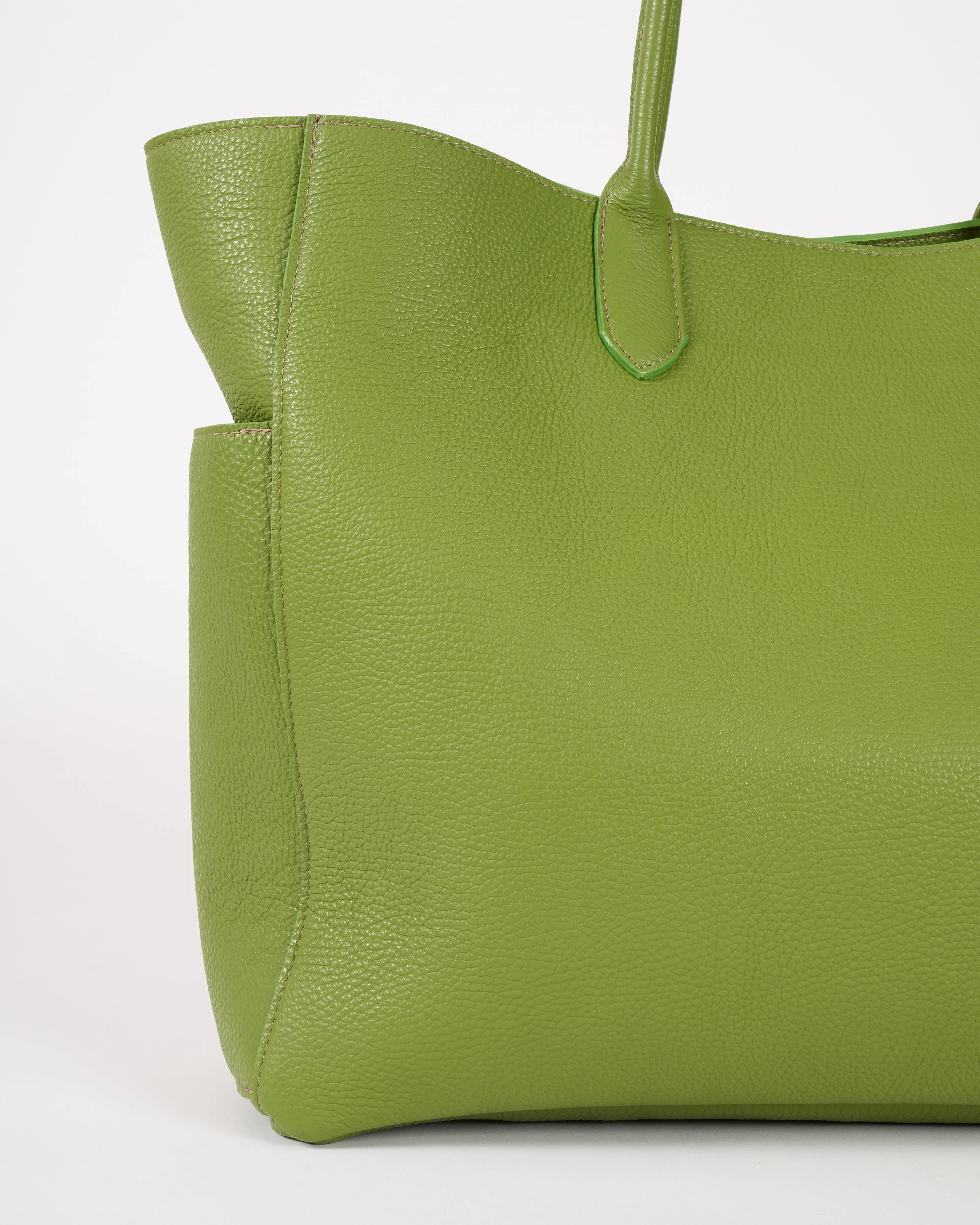xl pocket tote - leaf calf