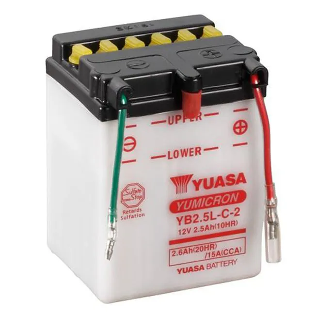 YB2.5L-C DG Battery with acid pack Yuasa (YB25LCPK)