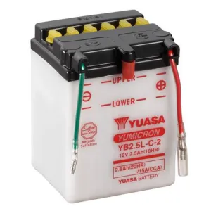 YB2.5L-C DG Battery with acid pack Yuasa (YB25LCPK)