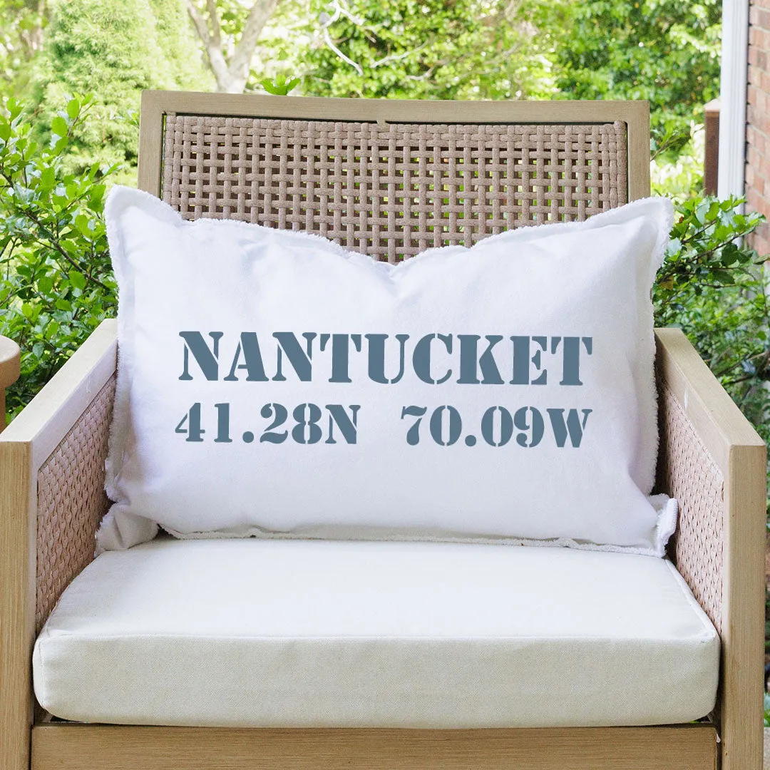 Your Word   Coordinates Stencil Lumbar Pillow