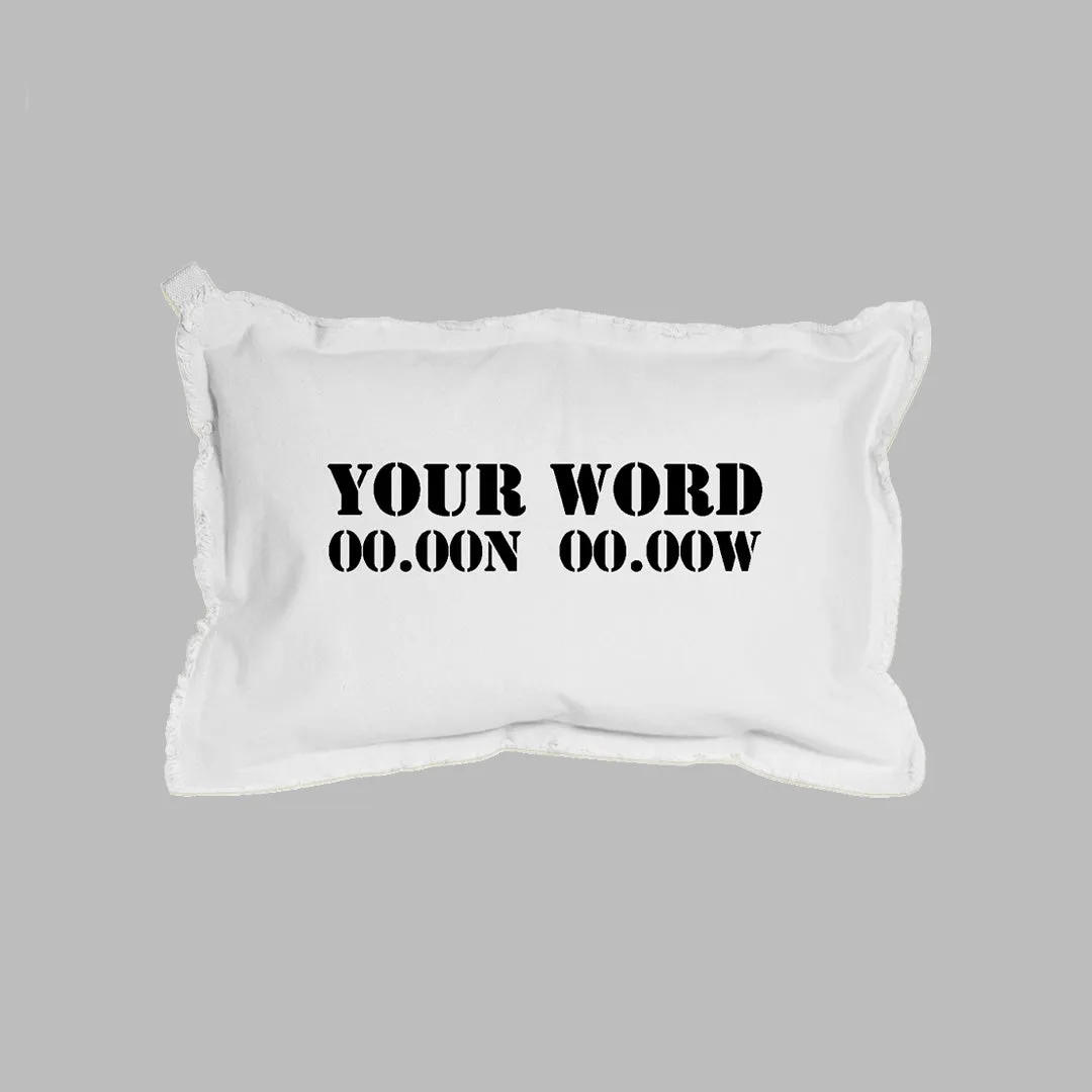 Your Word   Coordinates Stencil Lumbar Pillow