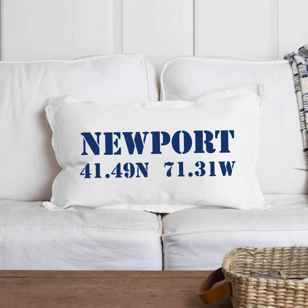 Your Word   Coordinates Stencil Lumbar Pillow