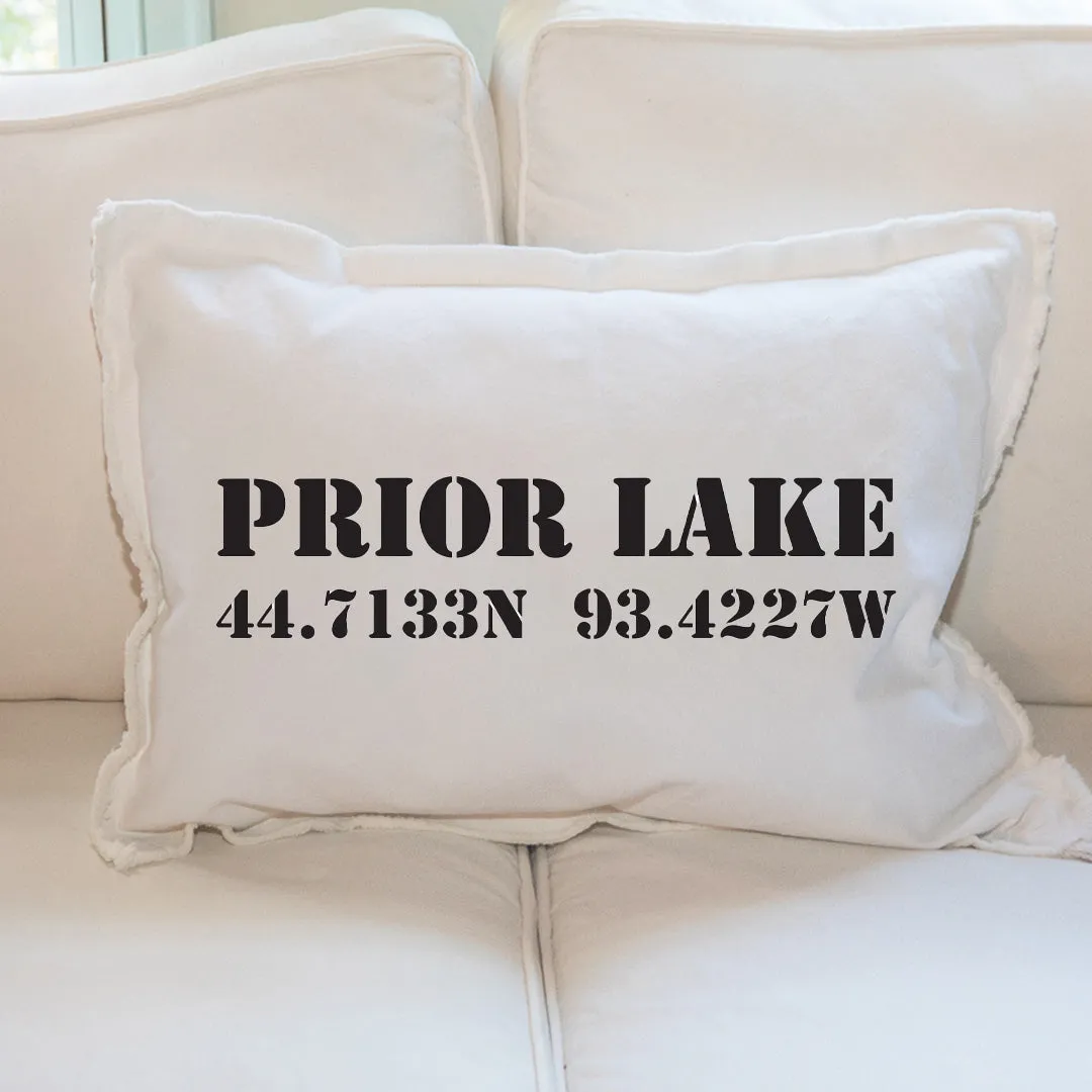 Your Word   Coordinates Stencil Lumbar Pillow