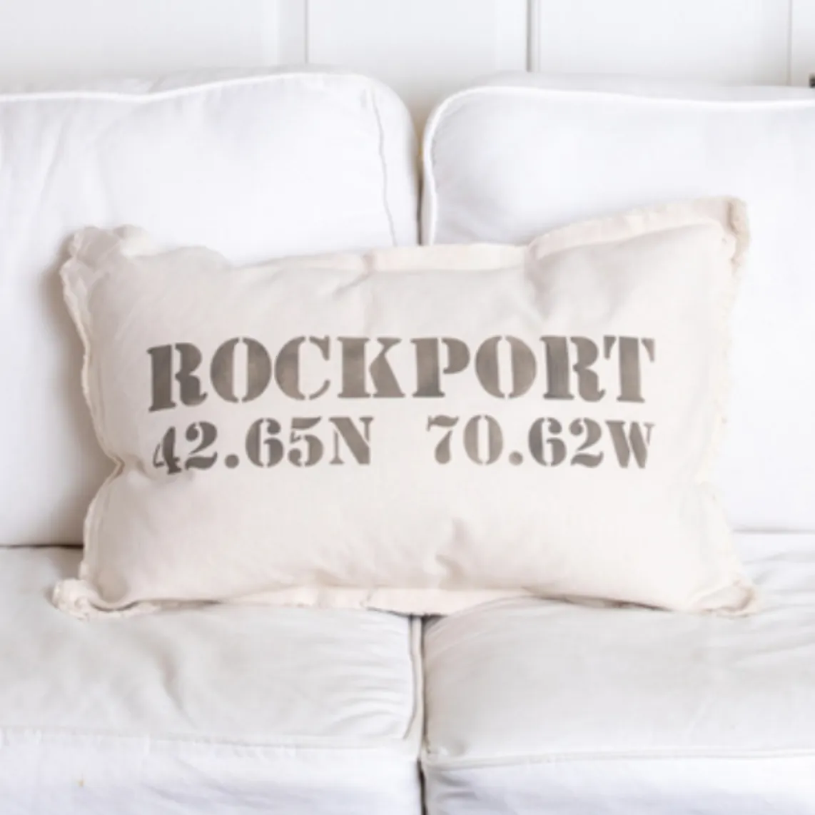 Your Word   Coordinates Stencil Lumbar Pillow