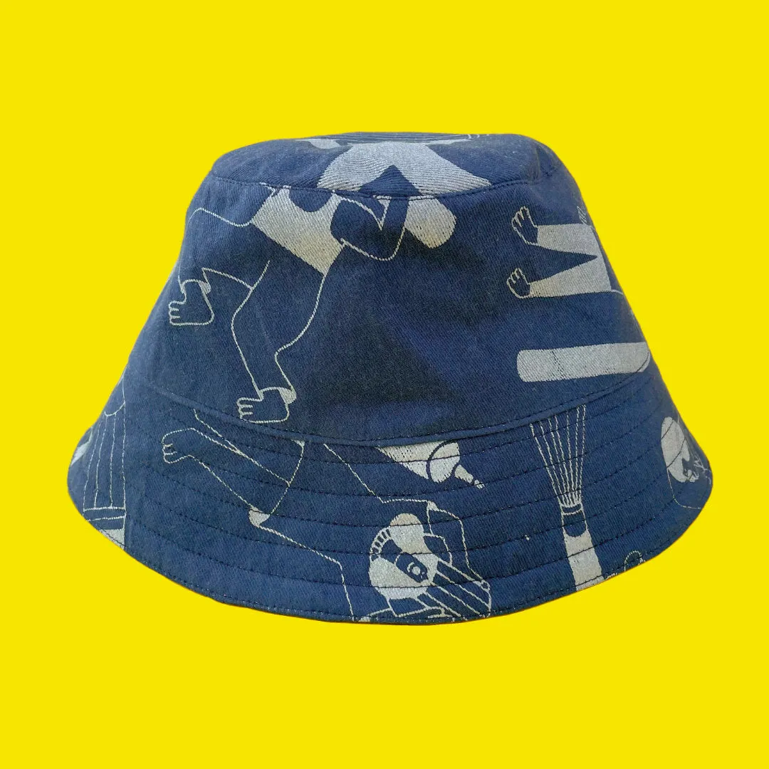 YUK FUN Denim Bucket Hat