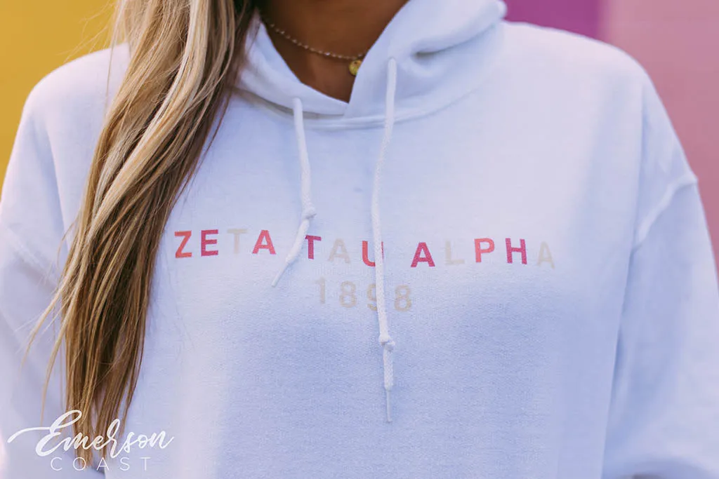 Zeta Tau Alpha Pink PR Hoodie